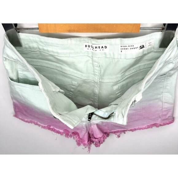 Bullhead Womens Jean Shorts Cut Offs Mid Rise Stretch Summer Denim Pastel Size 5 - Picture 5 of 11